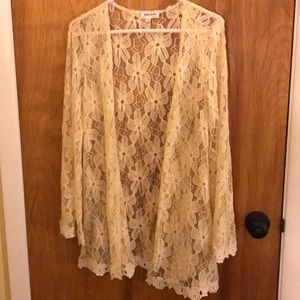 Urban Outfitters BOHO Floral Lace Cardigan
